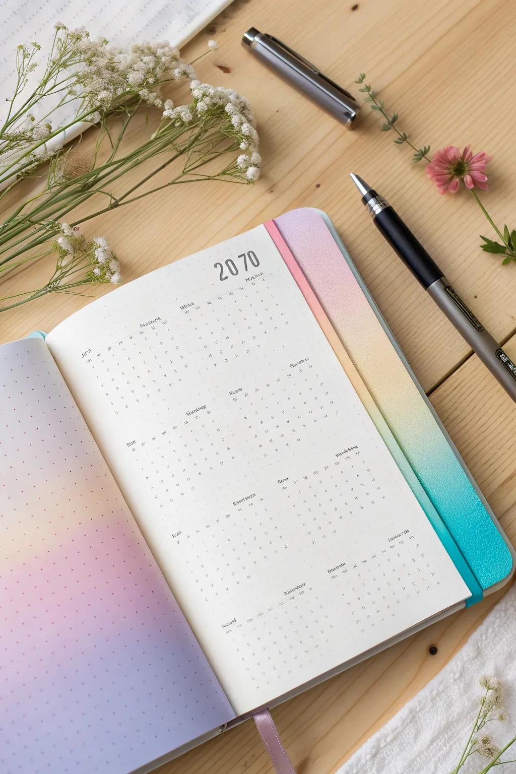 Transform your countdown into a soothing visual journey with a pastel color gradient.