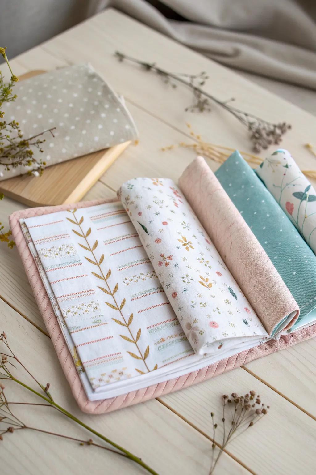 Explore the gentle world of textures with this beautifully crafted cloth book, perfect for your little one’s curious hands.