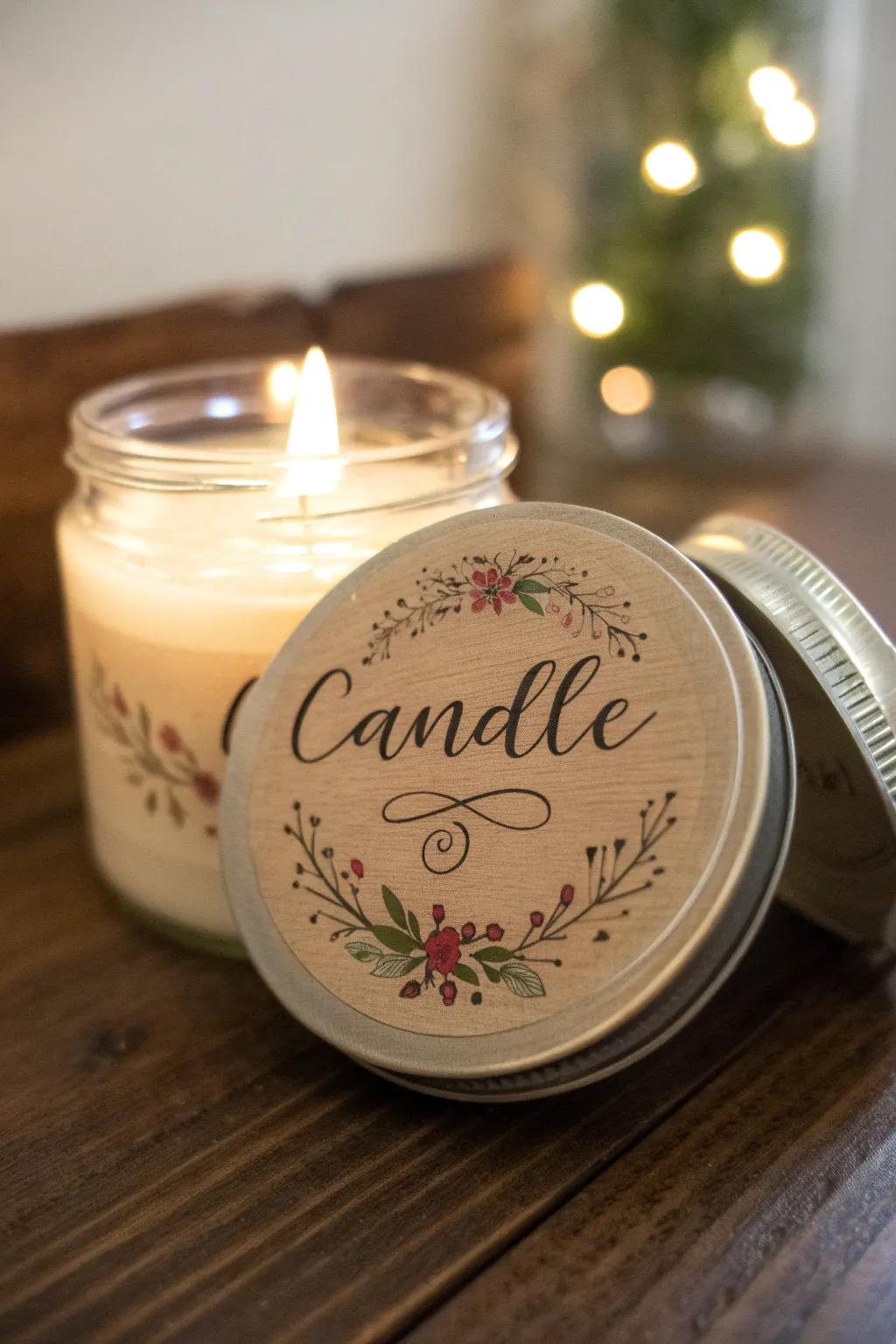 Personalize your home fragrance with custom candle labels.