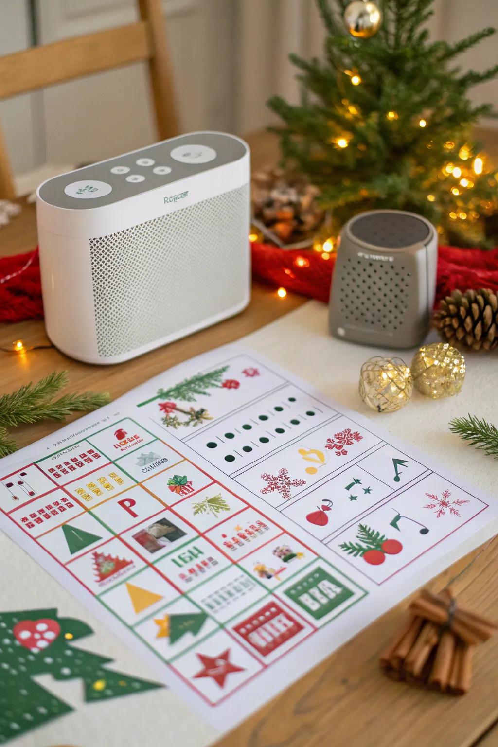 Sound effect bingo adds an auditory dimension to your holiday fun.