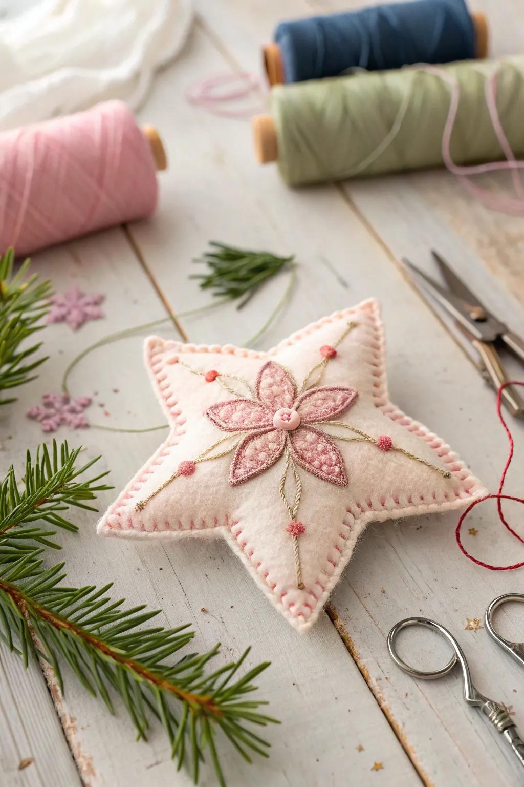 Crafting memories with handmade felt ornaments – a simple and joyful holiday project for little hands.