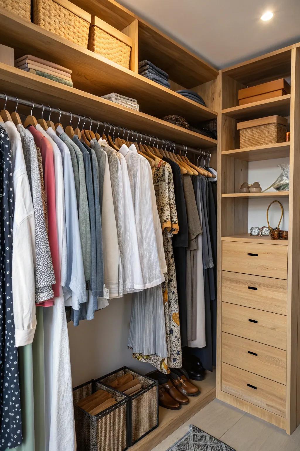 Keep your closet fresh and pest-free with cedar elements.