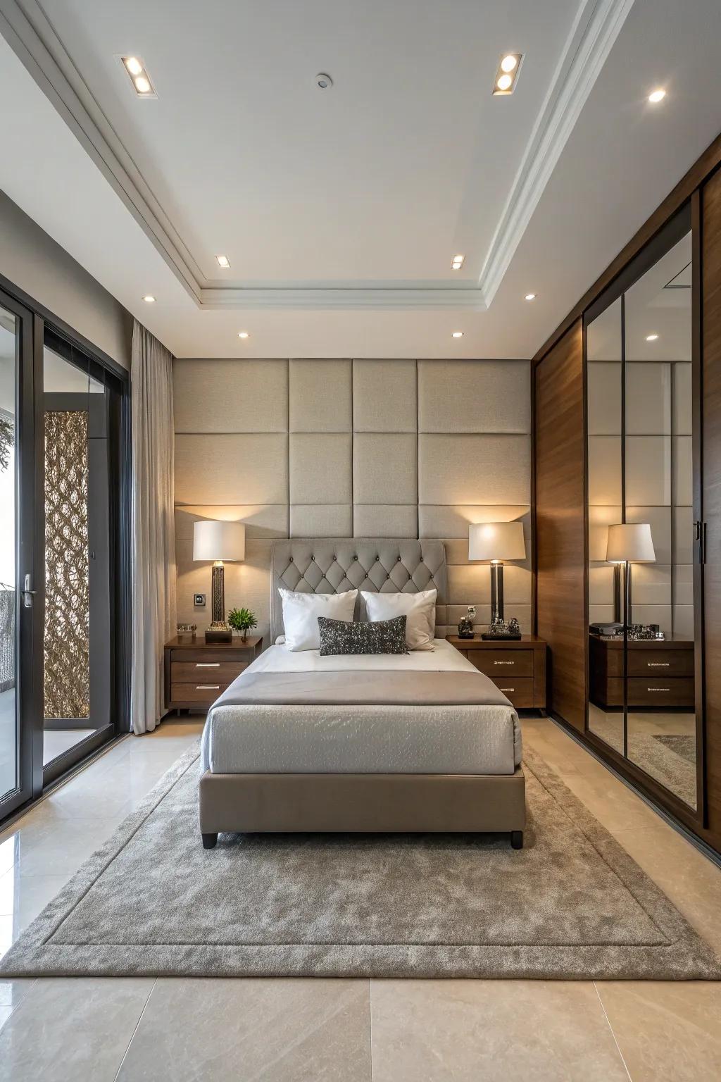 Symmetry and balance create a harmonious bedroom design.