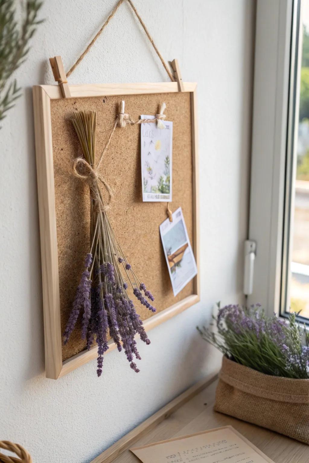 Engage your senses with a touch of lavender in your vision board.