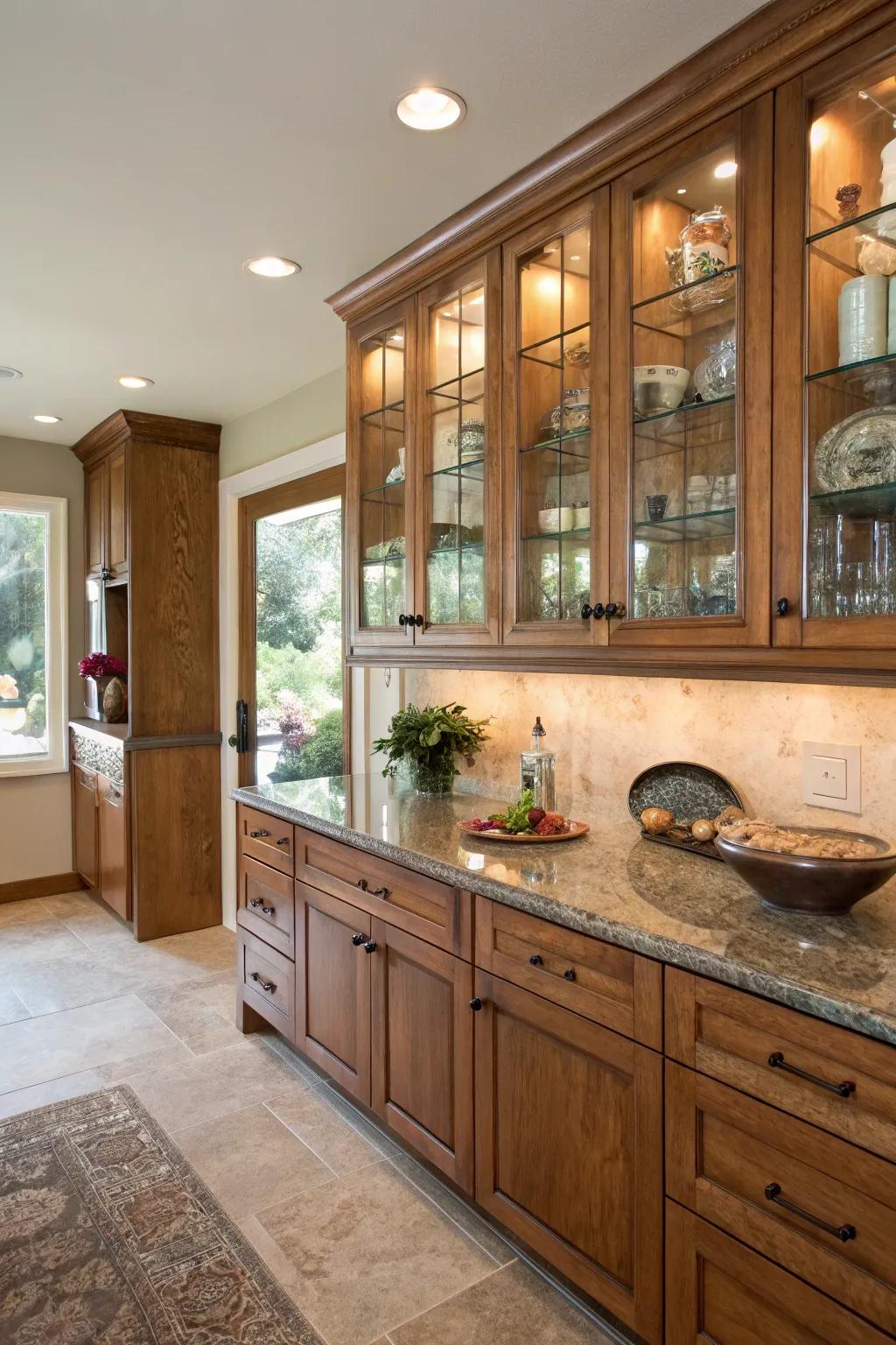 Mixing materials adds texture and depth to your kitchen design.