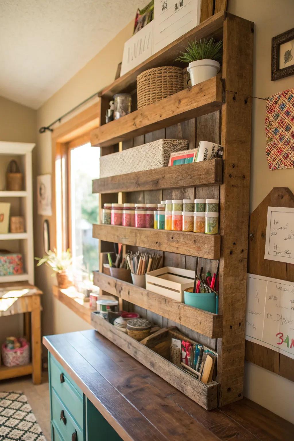 DIY shelving offers a personal and sustainable storage solution.