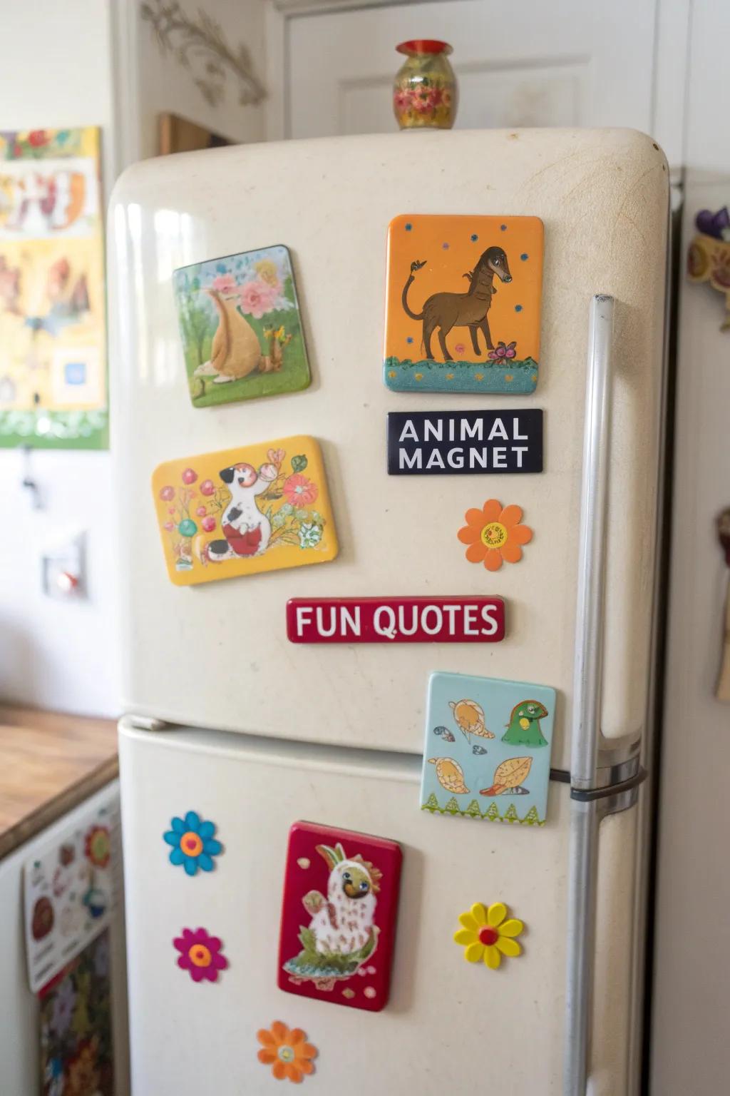 Brighten up your kitchen with these easy-to-make magnets.