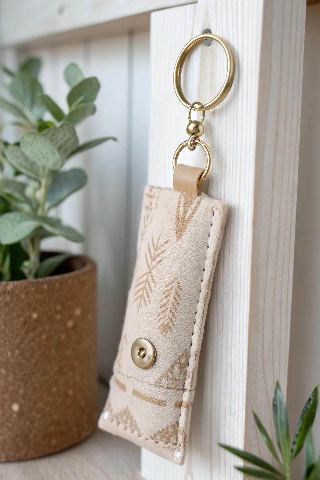 Elevate your everyday essentials with this chic chapstick holder keychain—where Scandinavian simplicity meets boho charm.