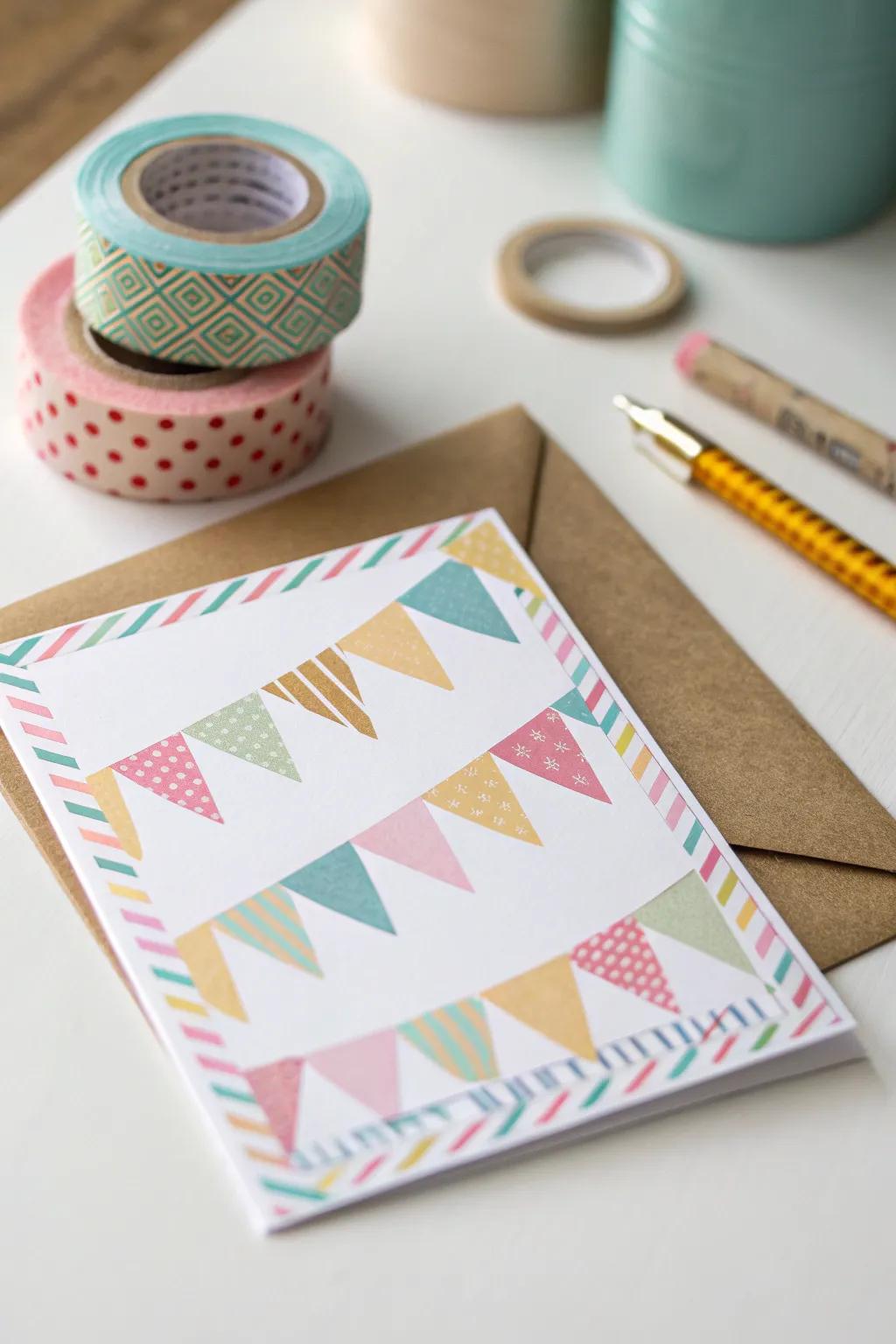 Craft a colorful birthday surprise with washi tape wonders!