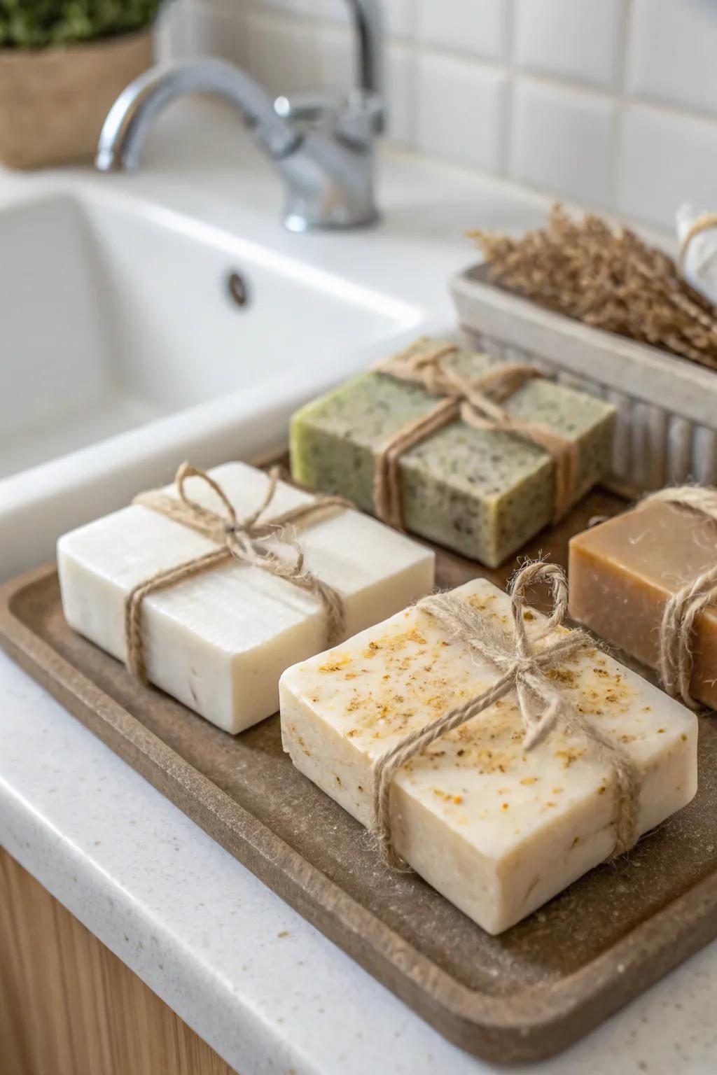 Handmade soap with a personal touch of nature.