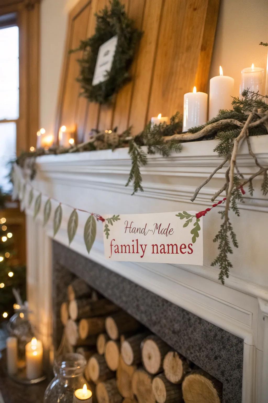 A family name garland that honors each guest.