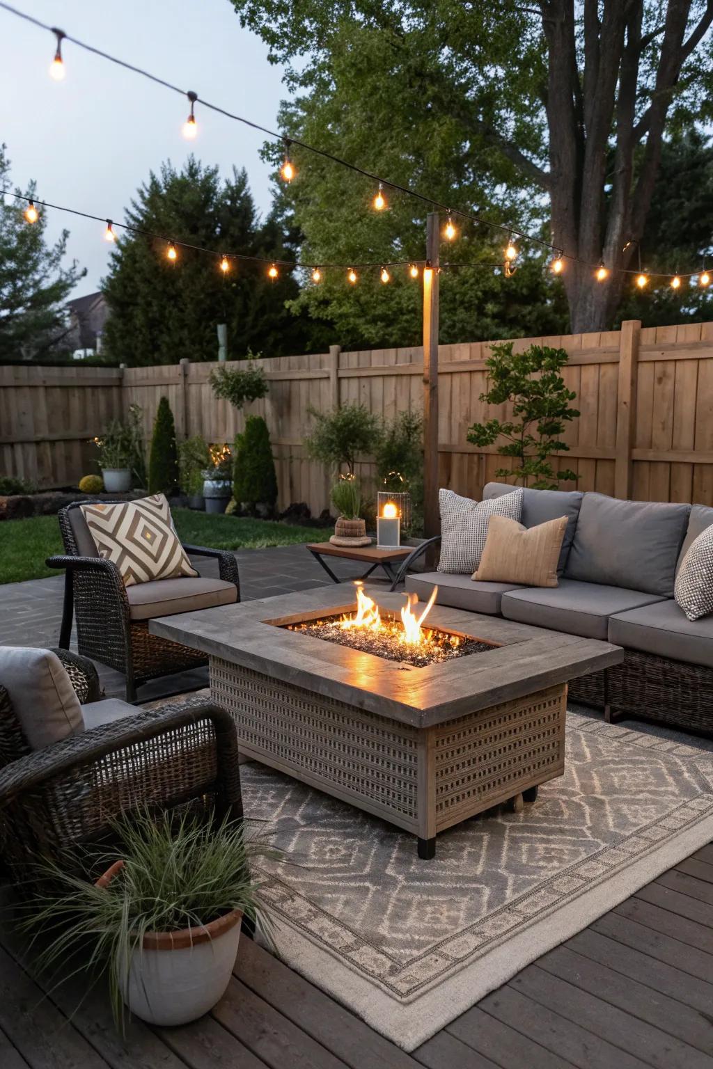 Entertain in style with a coffee table fire pit.