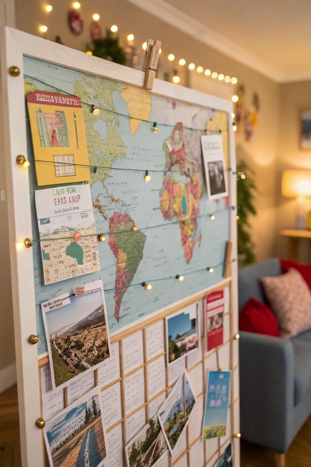 A travel-themed board celebrating adventures and explorations.