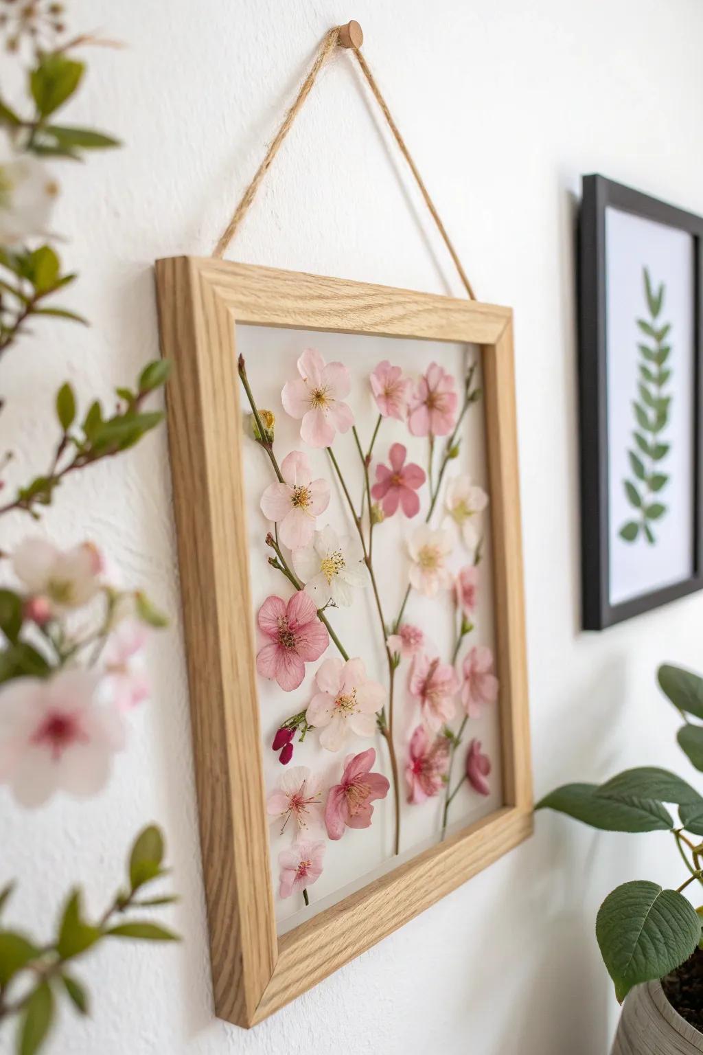 Capture the essence of spring with a handcrafted resin flower frame—nature's beauty preserved forever.