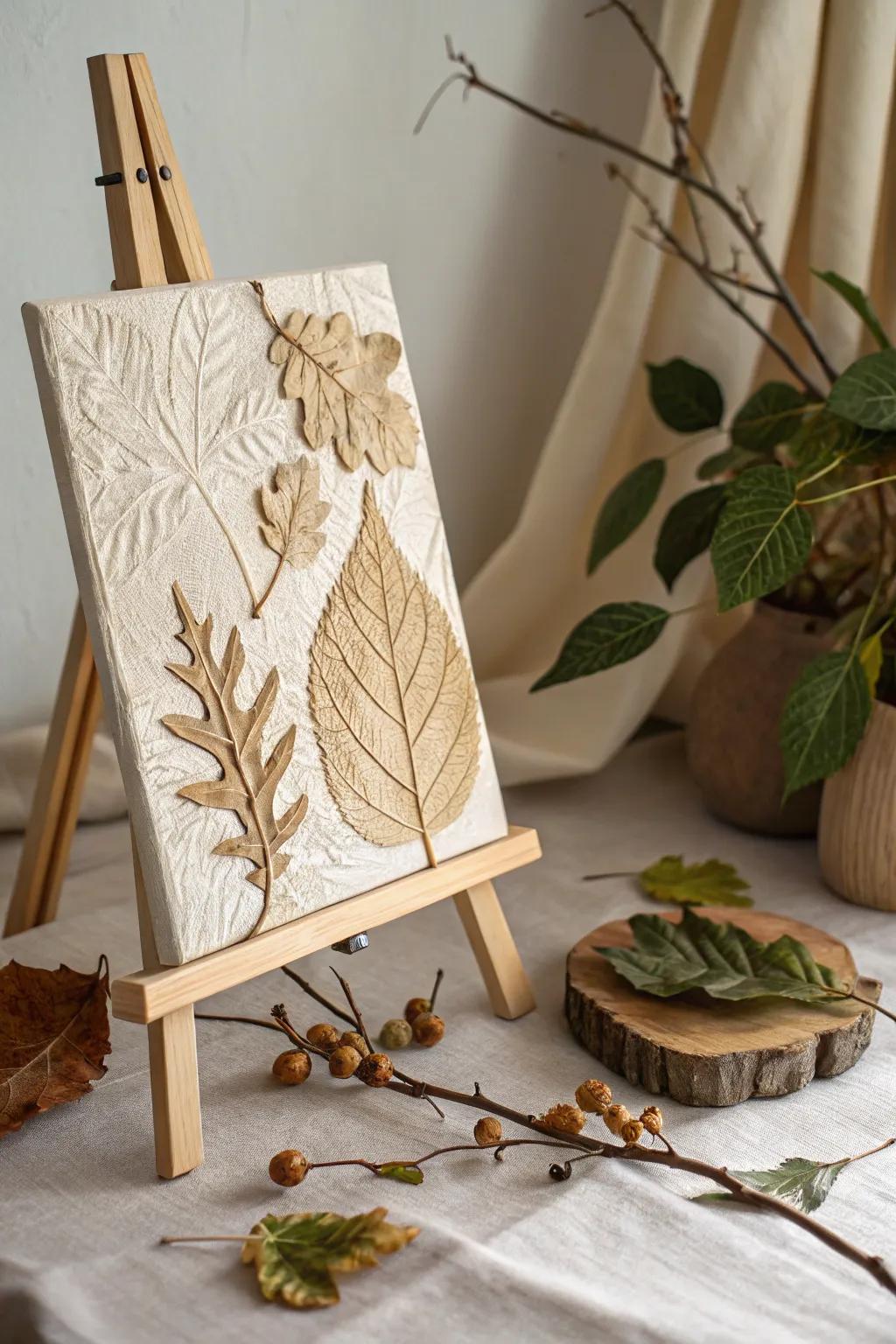 Embrace nature's artistry with DIY textured canvases.