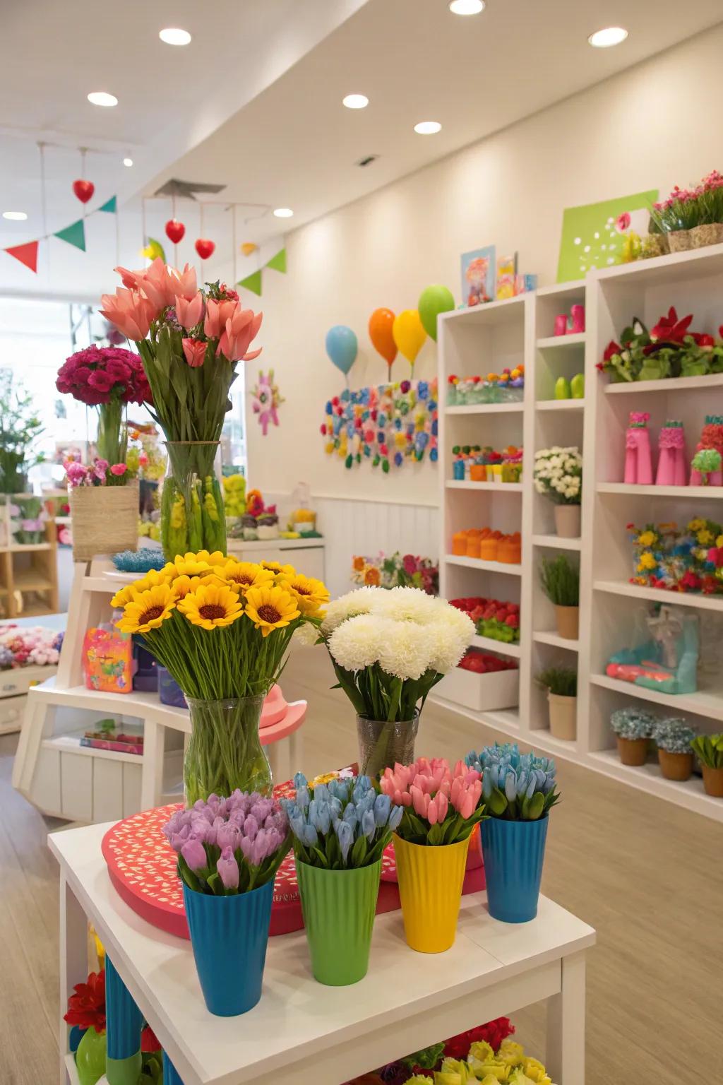 Bloom creativity with a flower shop play center.