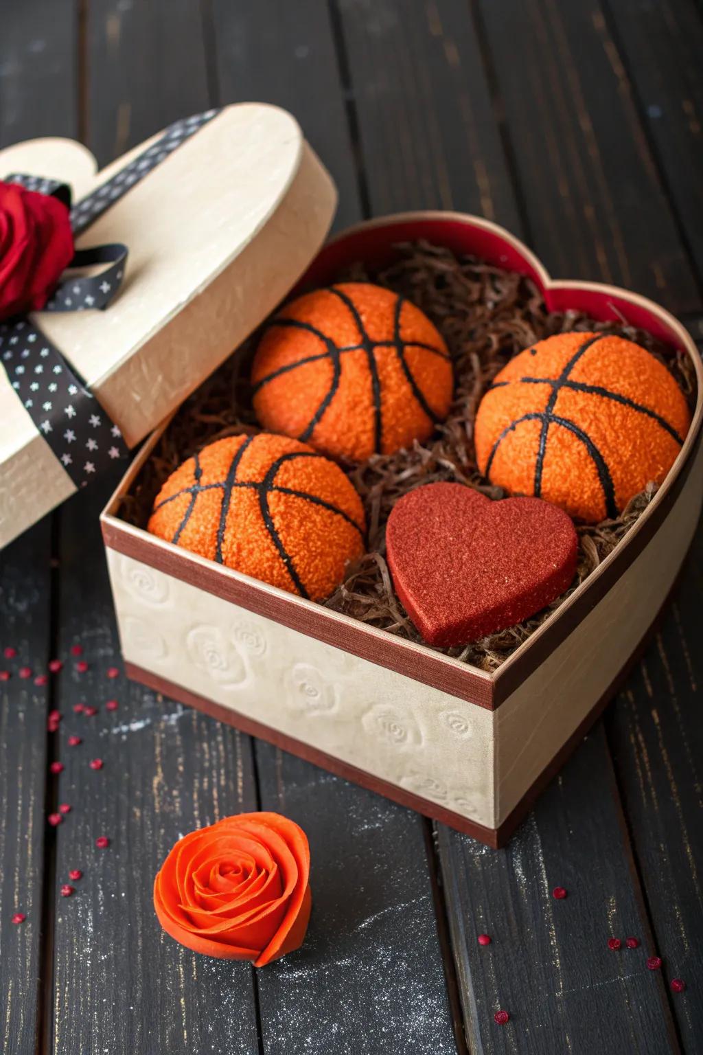 Score a slam dunk in craftsmanship with these 3D basketball Valentine boxes!