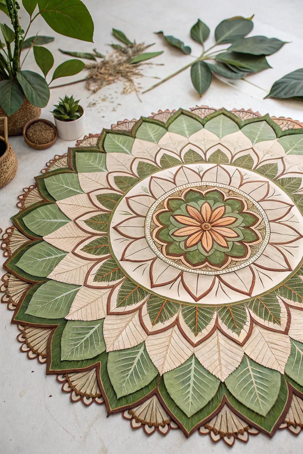 Embrace calm and symmetry with nature-inspired mandalas.