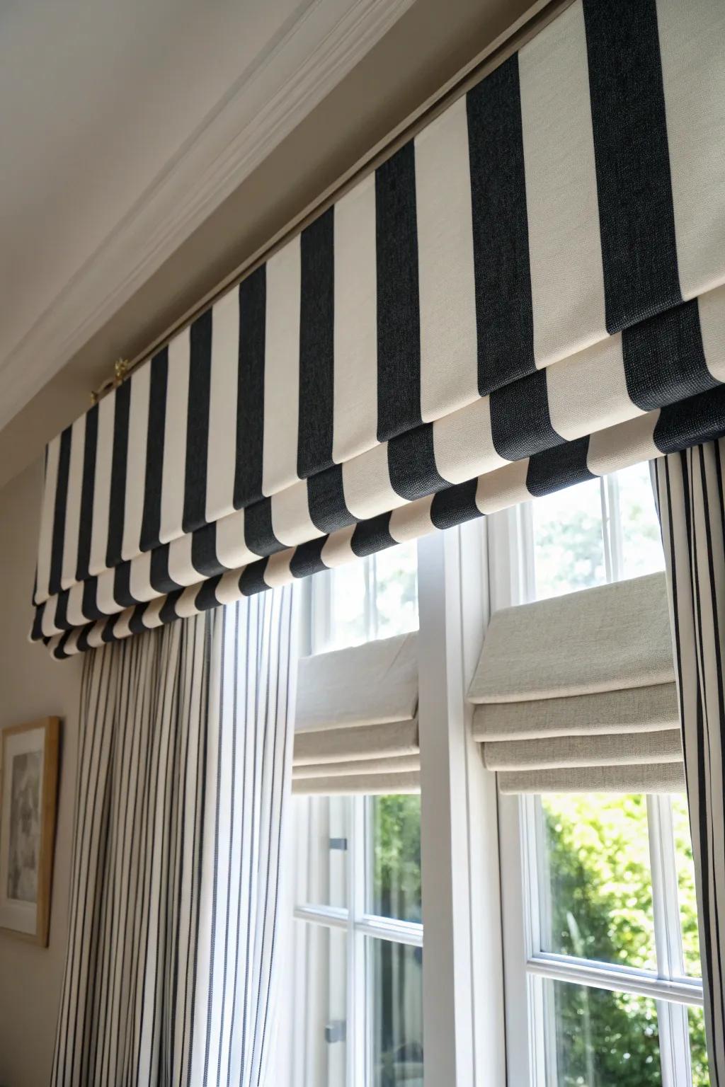 Elevate your space with bold stripes and timeless elegance.