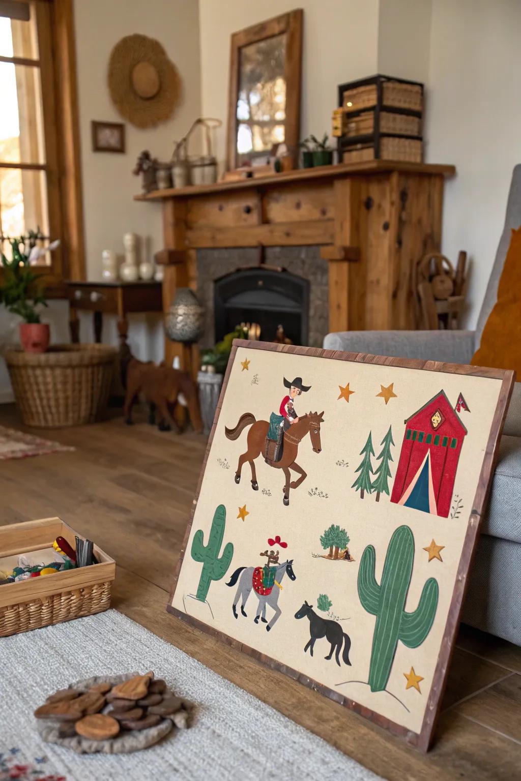 Saddle up for a wild west adventure with your felt board.