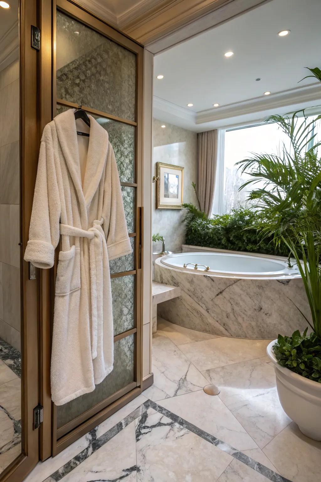 A luxury bathrobe for a touch of daily pampering.