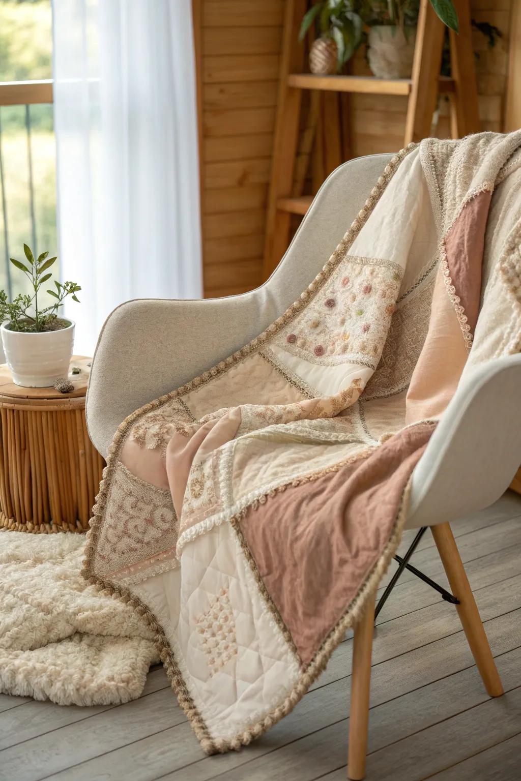 Embrace cozy elegance with layered luxuries in your home.