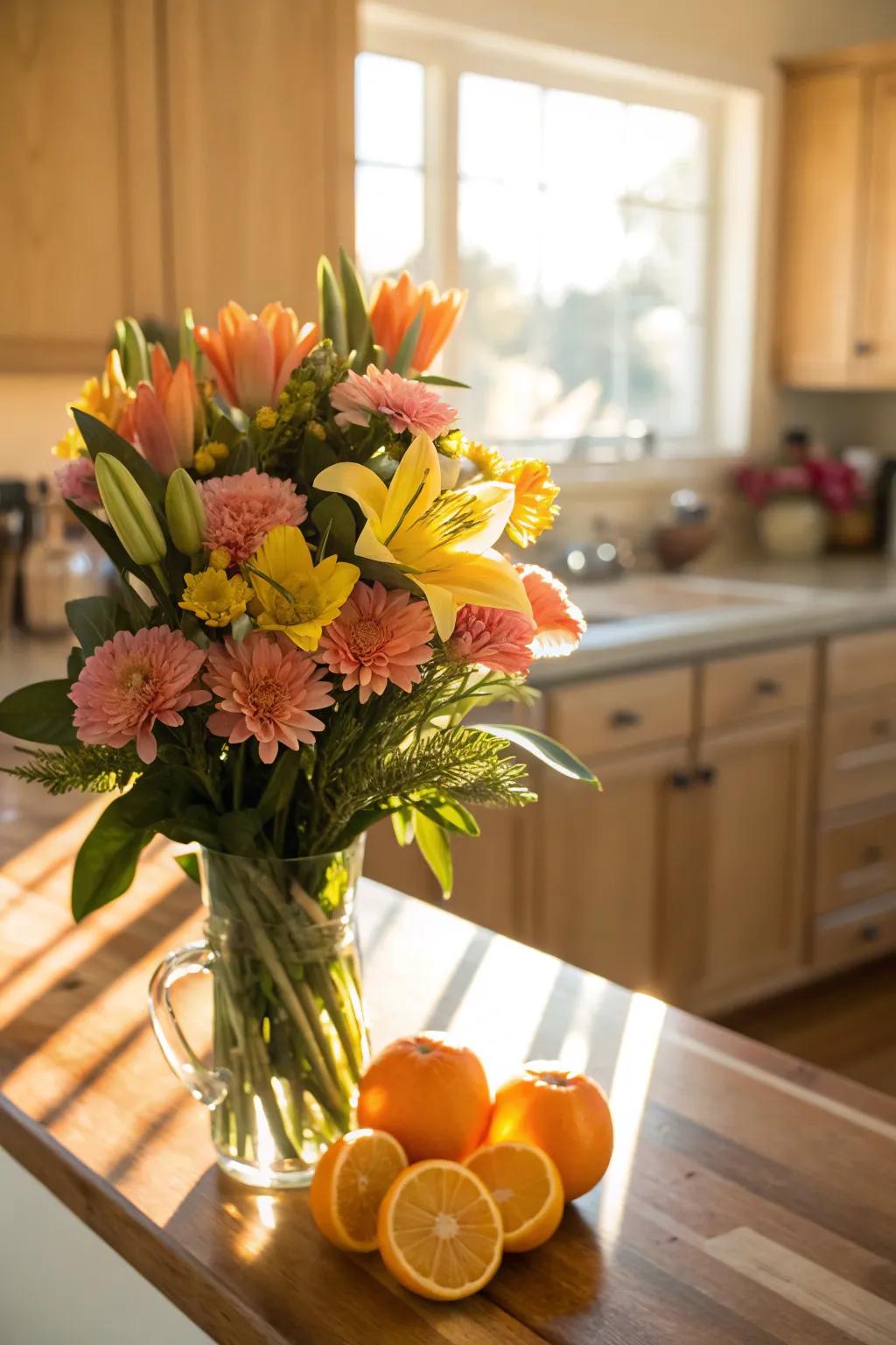 A bouquet that invigorates with vibrant citrus colors.