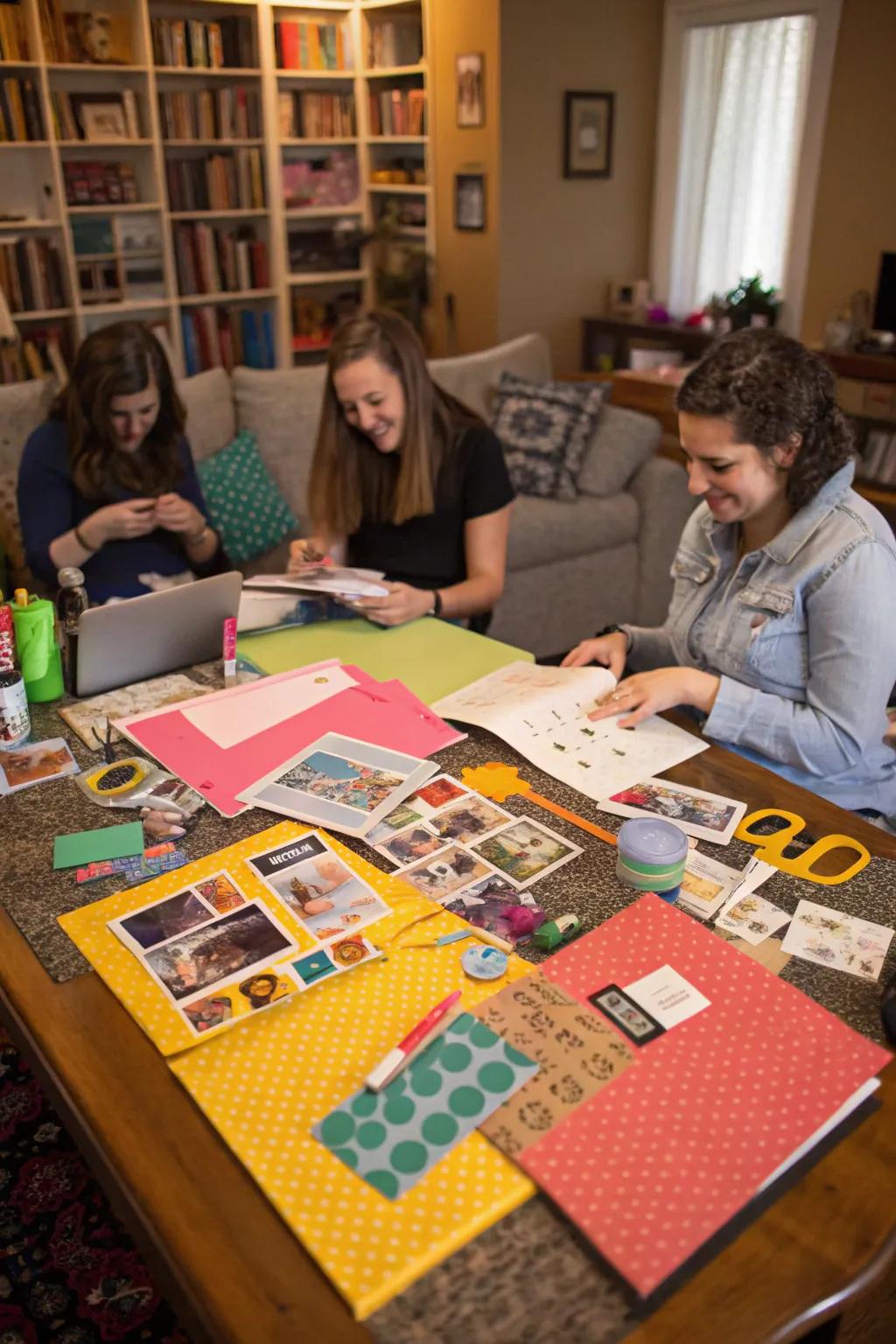 Capture memories with a friendship scrapbook session at Friendsmas.