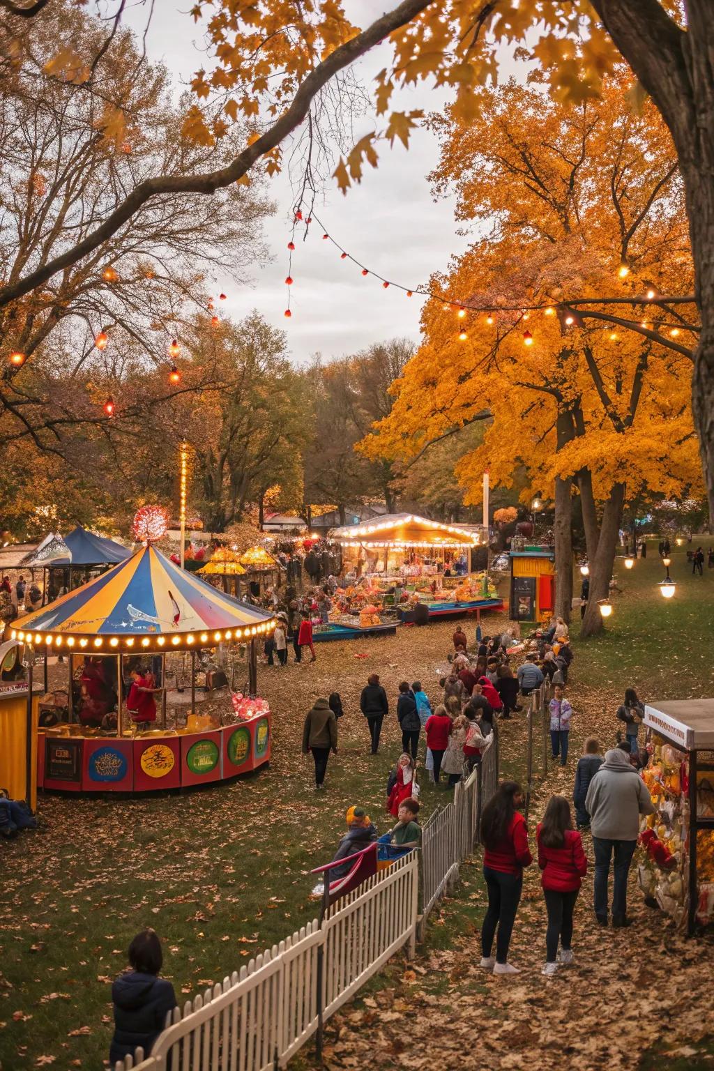 Experience the festive spirit of fall at a local festival.