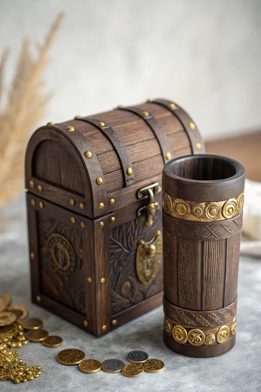 Unlock the adventure with this treasure chest tumbler, a true gem for your gaming quests.