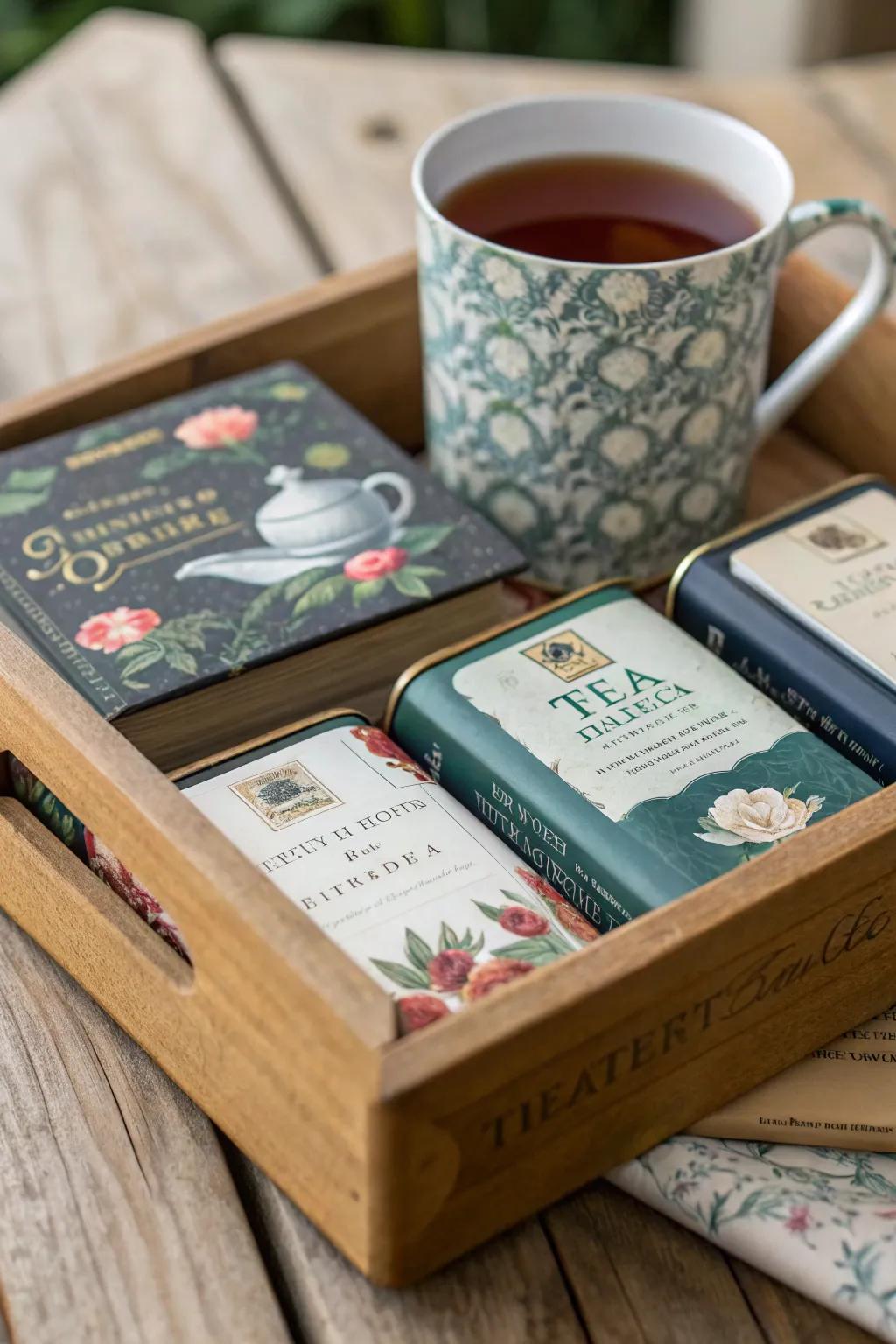 A literary tea collection makes reading sessions more delightful.