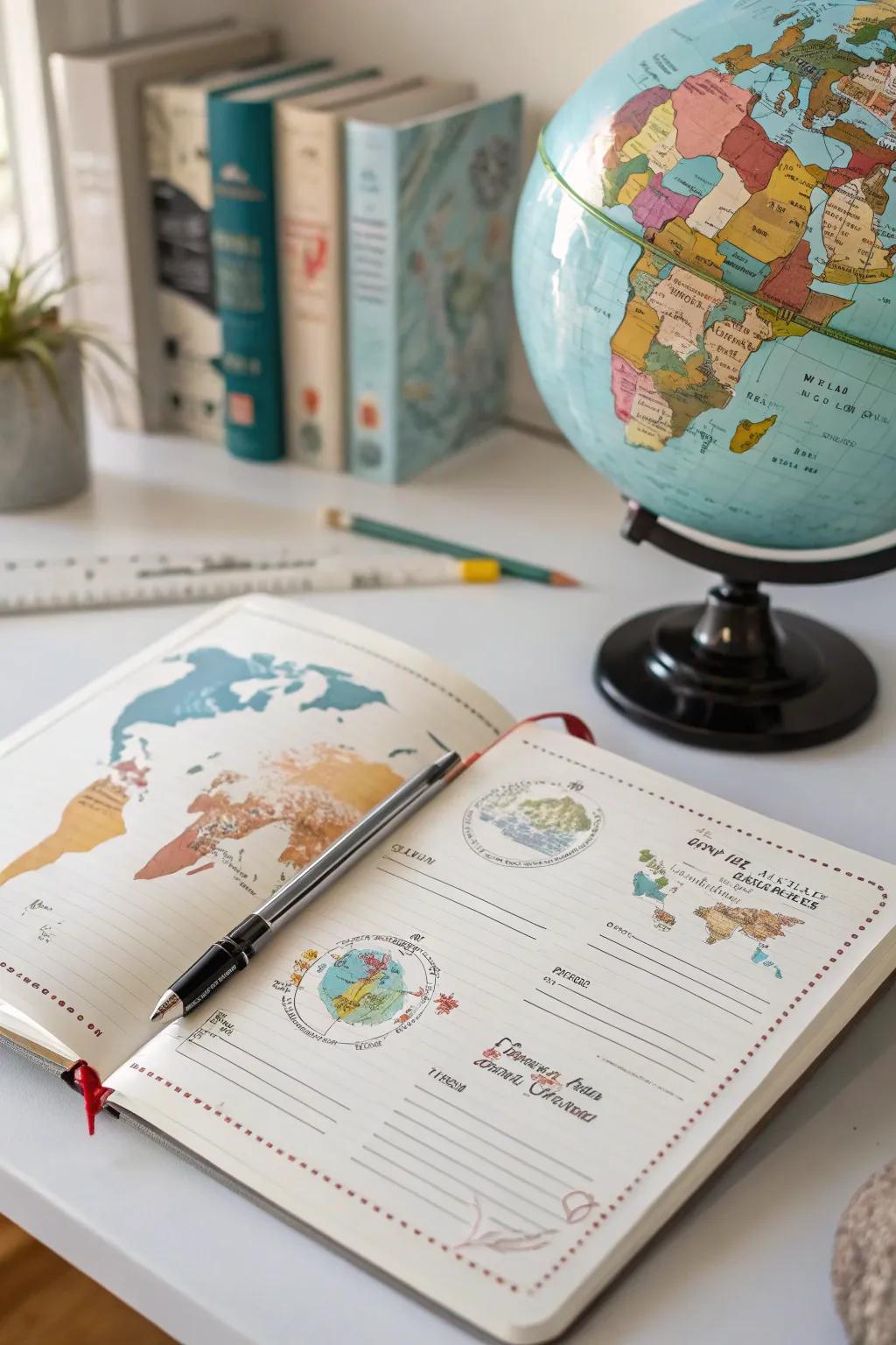 A travel journal is an inspiring gift for adventurers.