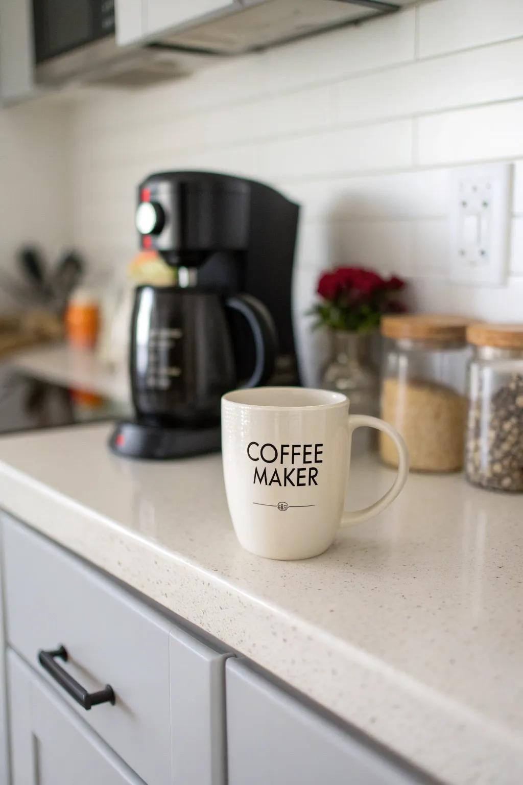 A personalized mug brings joy to every coffee break.