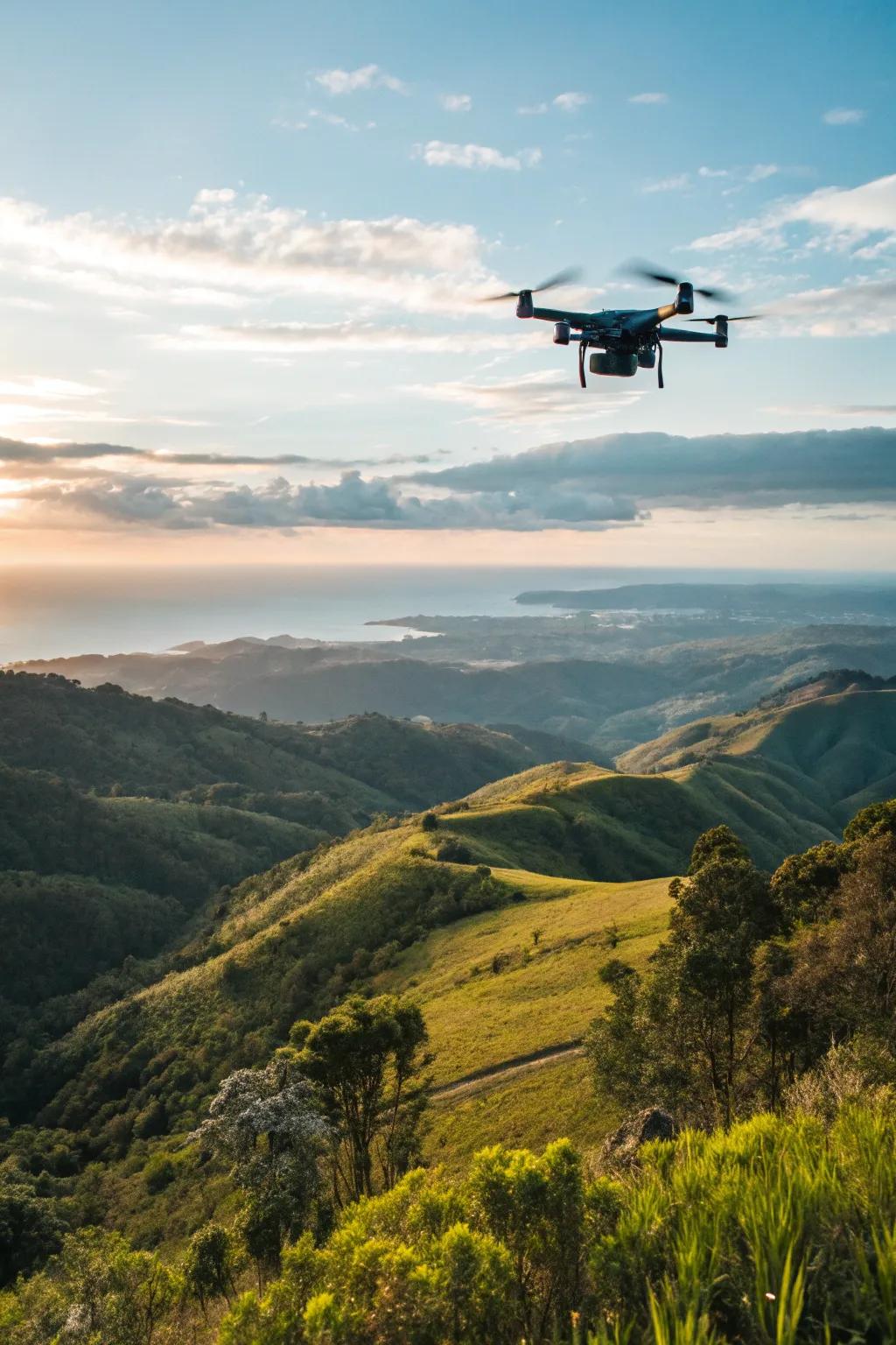 Explore new heights and capture stunning views with a drone.