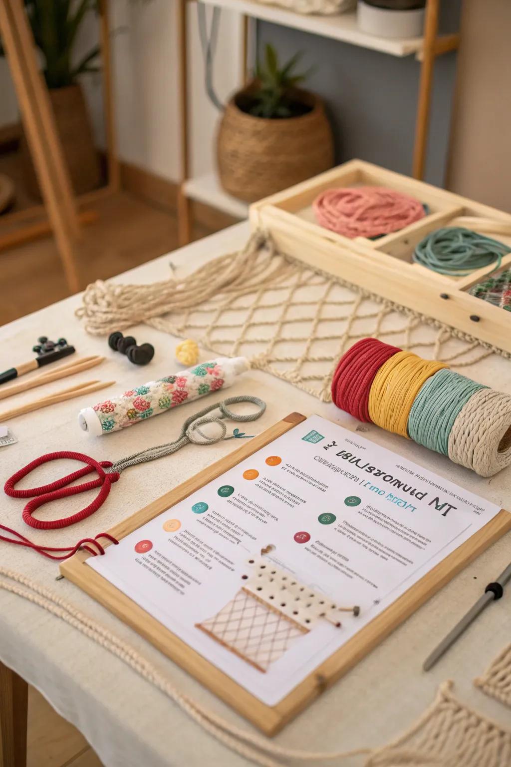 Craft beautiful decor with a DIY macrame kit.