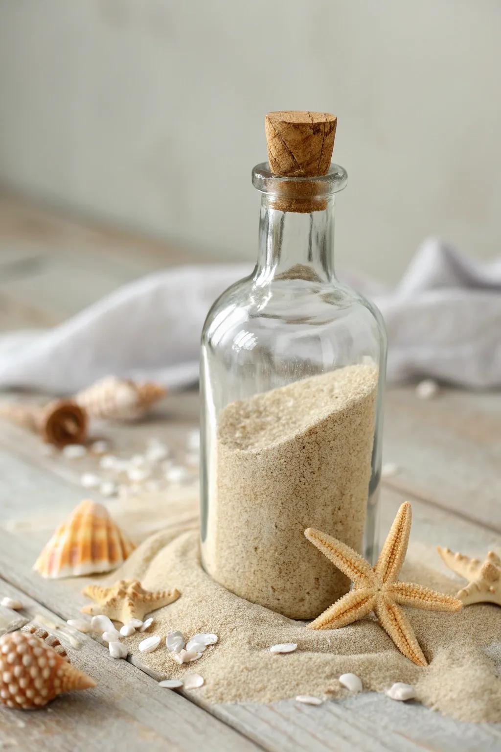 Capture your wanderlust in a bottle: A minimalist touch to preserving travel memories.