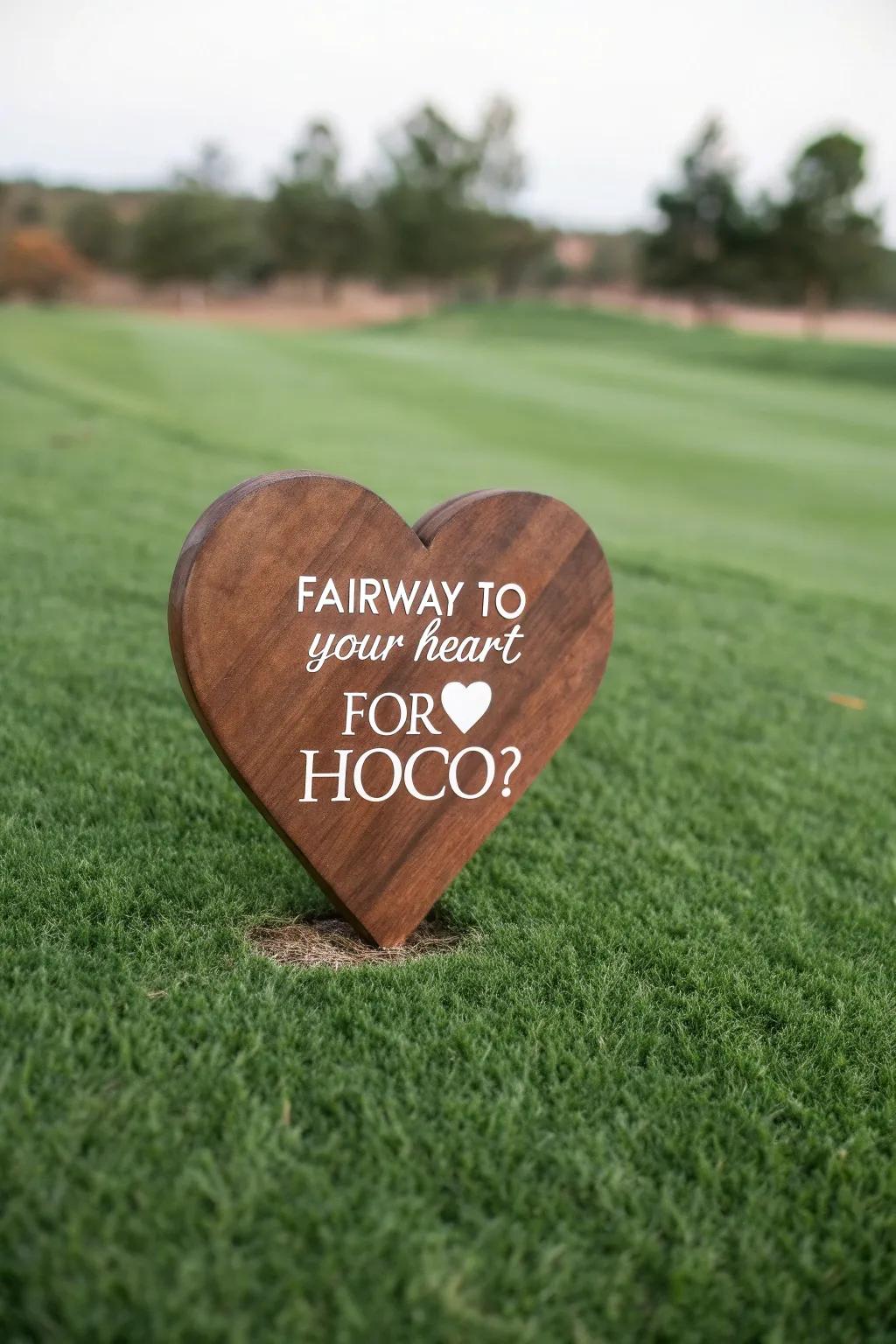 Hit a hole-in-one with this handcrafted HOCO invitation!