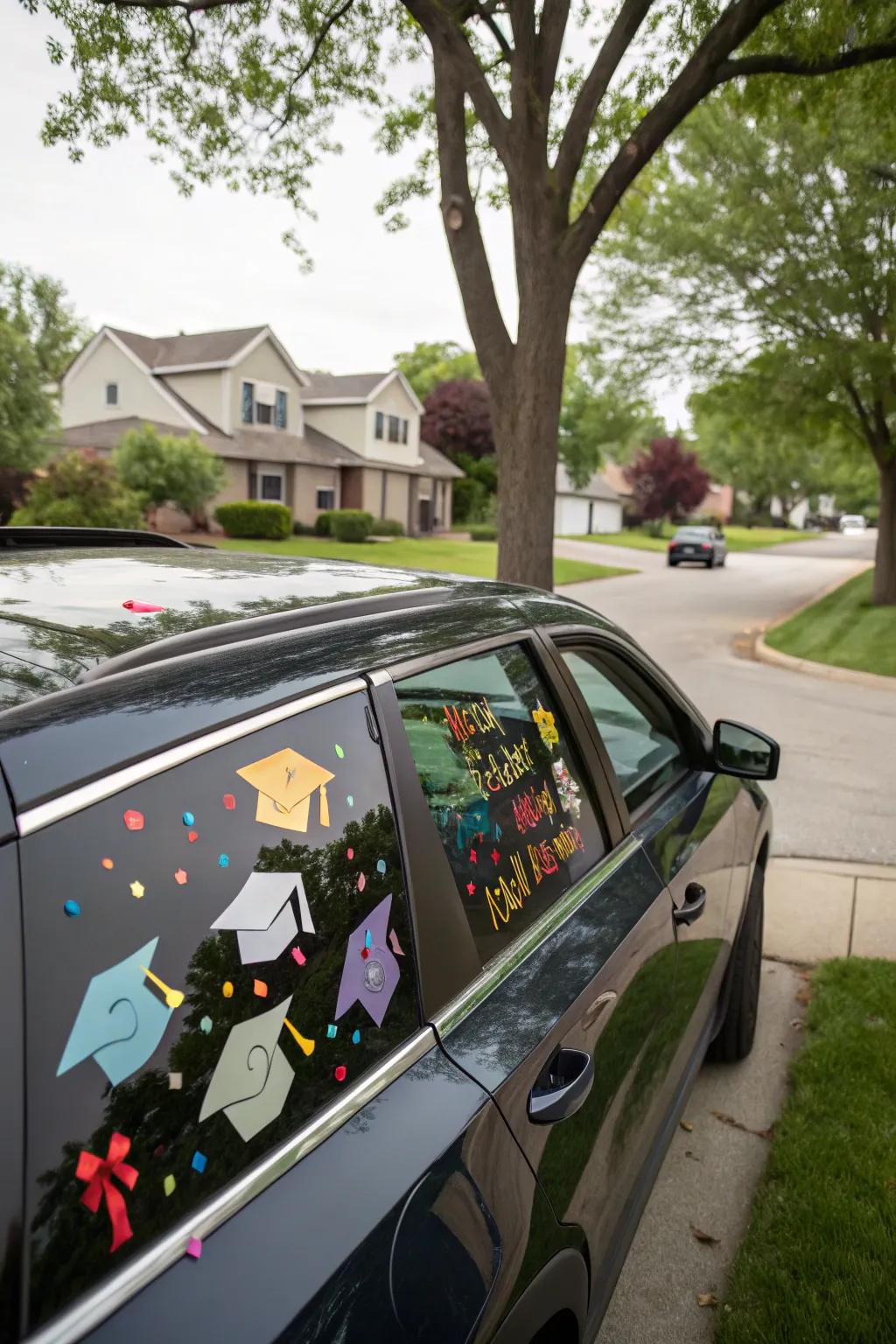 Window clings add a playful and temporary decorative touch.