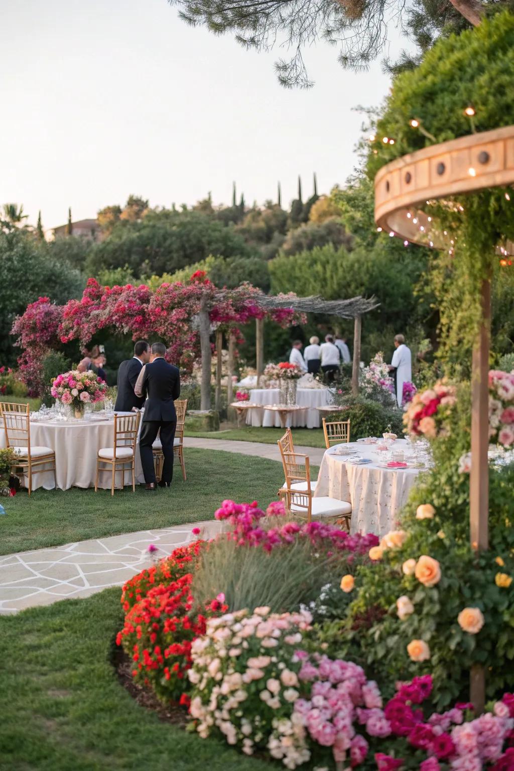 A garden party that celebrates graduation with elegance and charm.