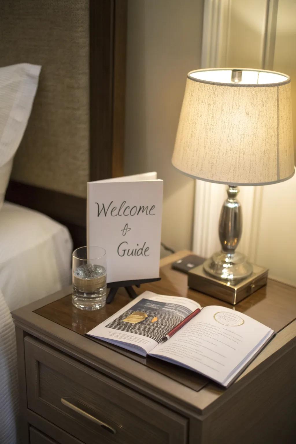 A personal welcome note adds a warm, personal touch.