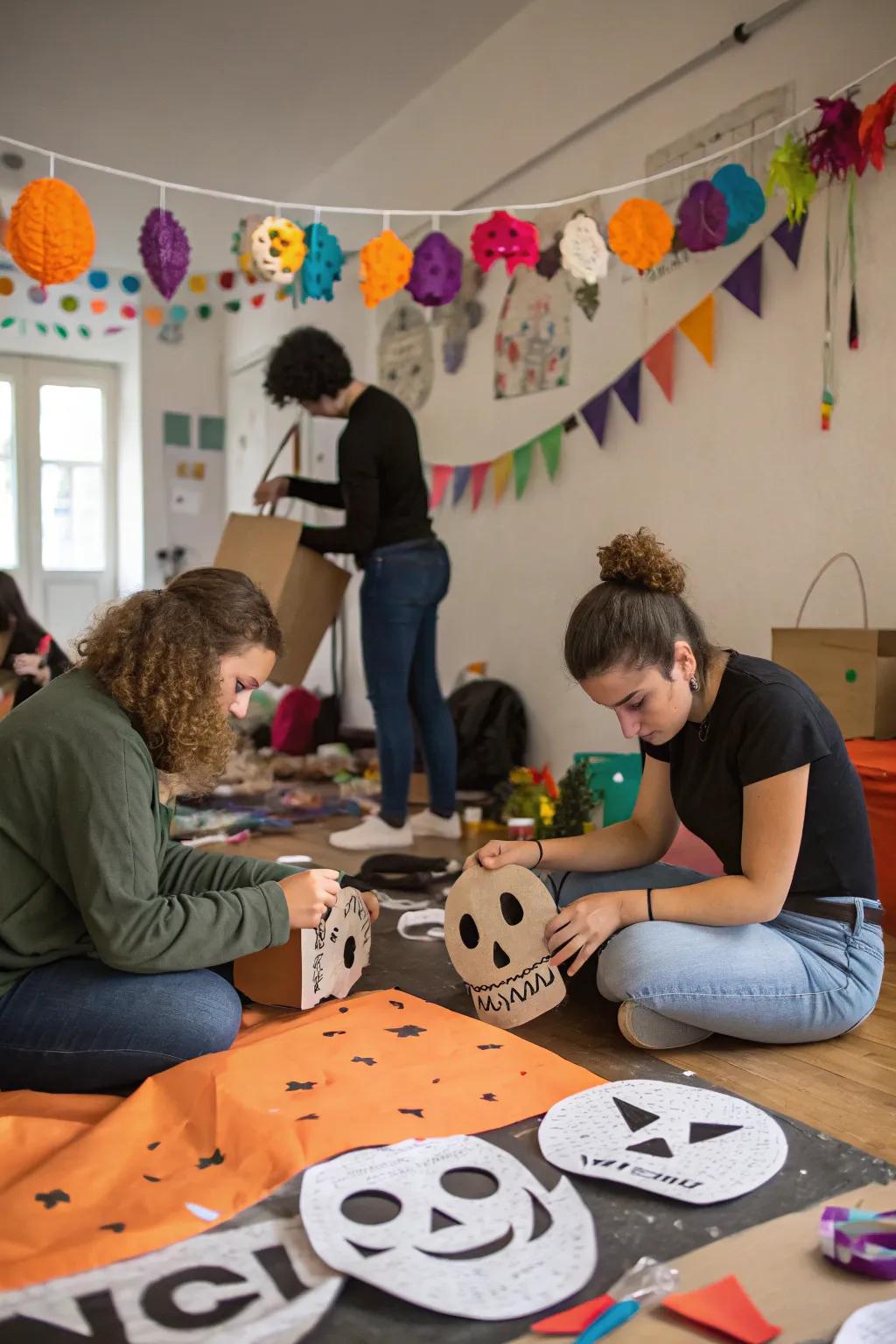 Creative and eco-friendly DIY Halloween decorations.