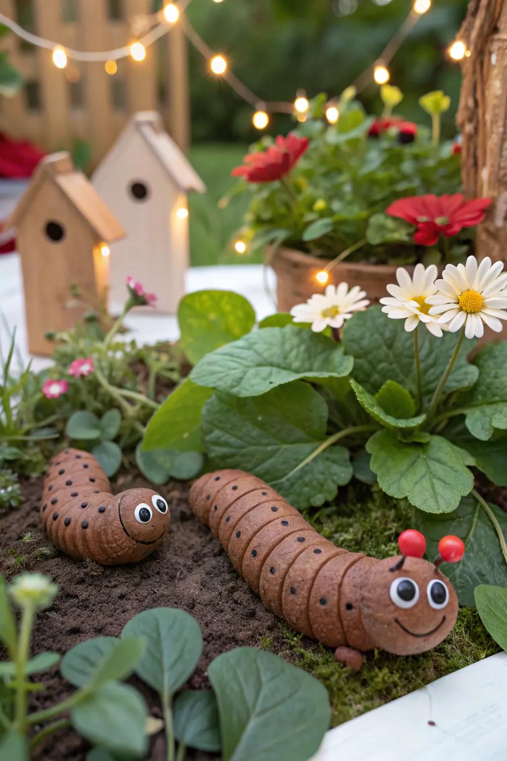 Make wiggly playdough worms for a creepy-crawly Halloween surprise.