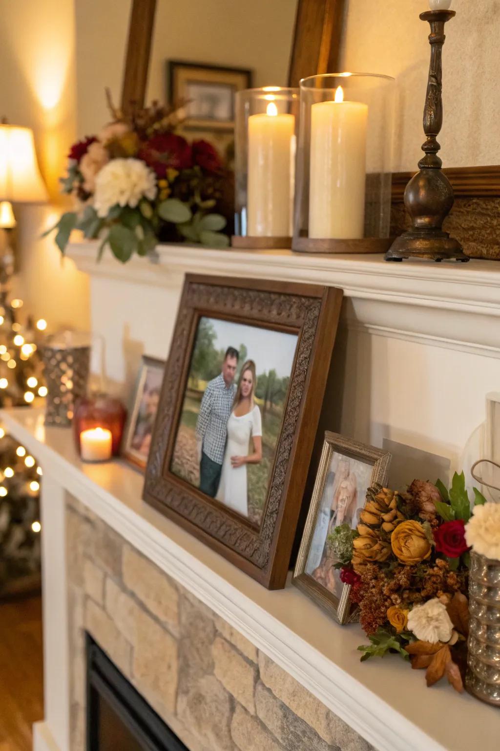 Personalized photo frames celebrate cherished memories.