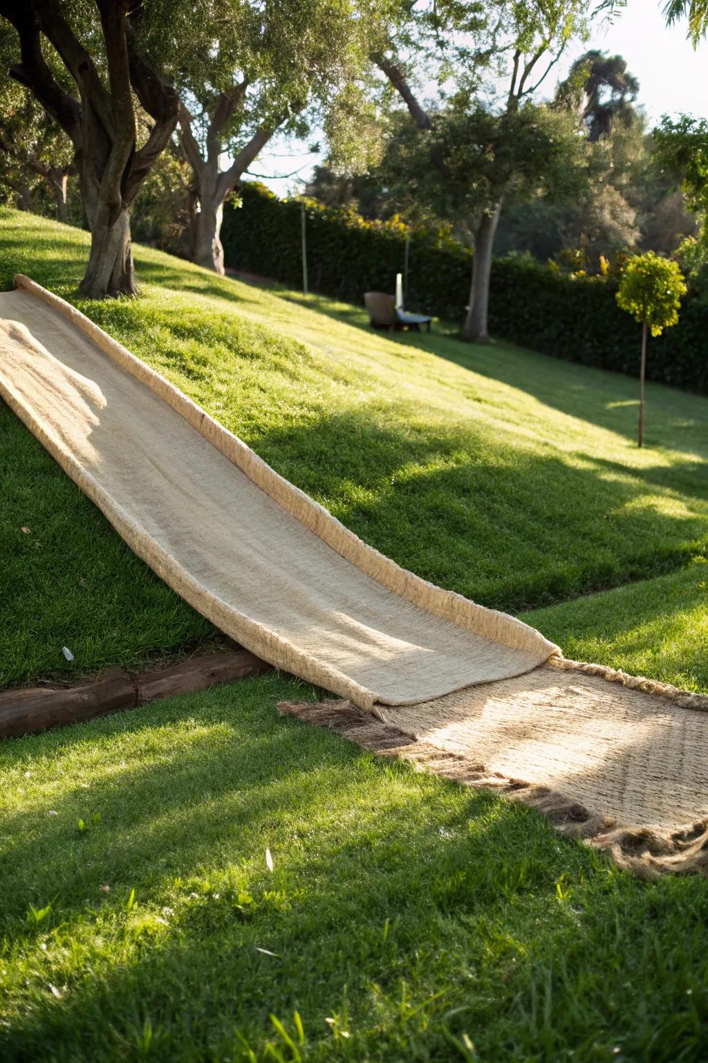 Embrace the thrill of nature with this minimalist slip and slide crafted for pure, effortless fun!