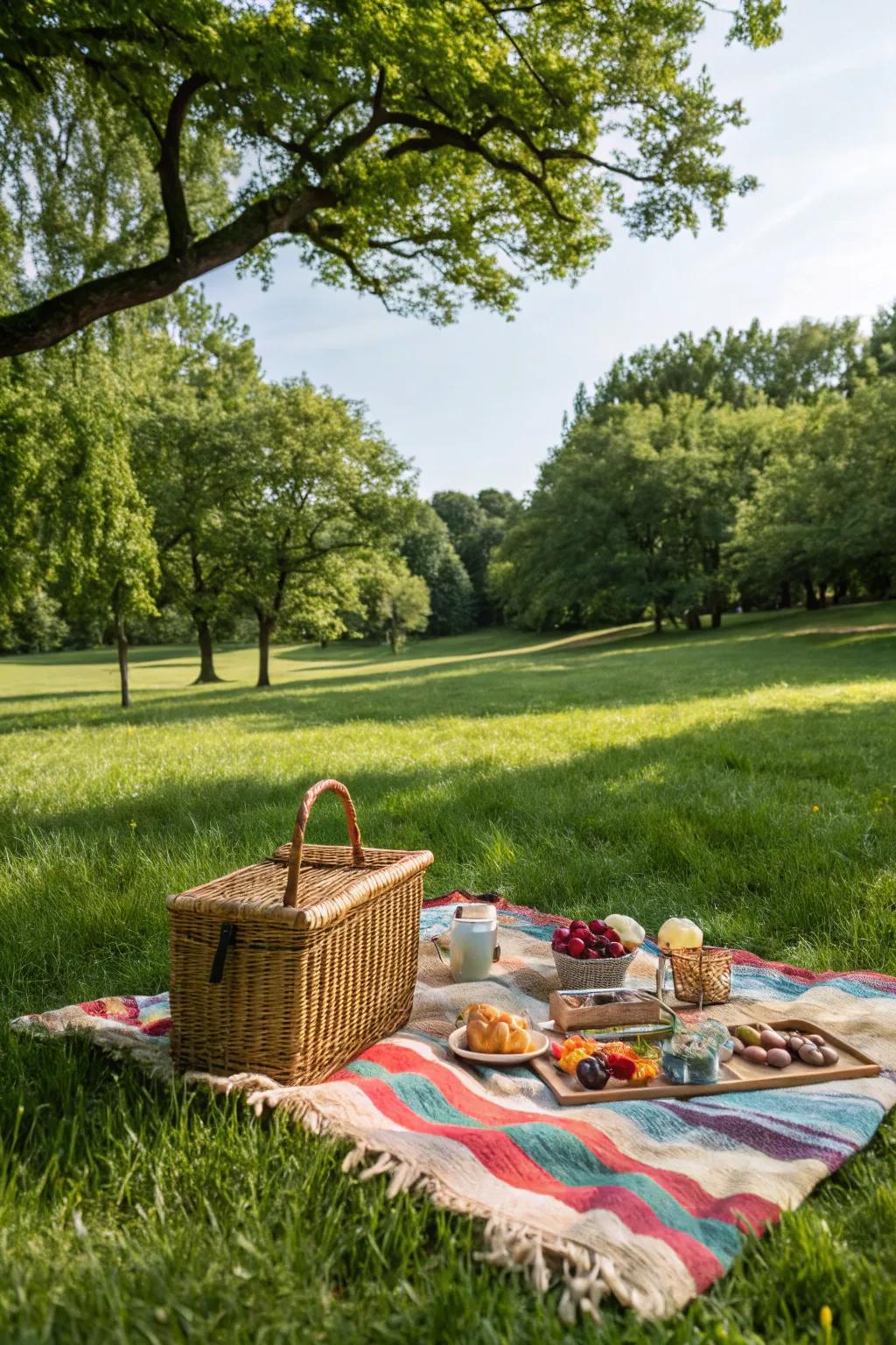 Enjoy a surprise picnic in a beautiful setting.