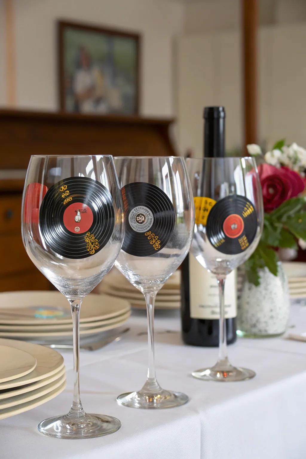 Elevate your gatherings with stylish customized wine glasses.