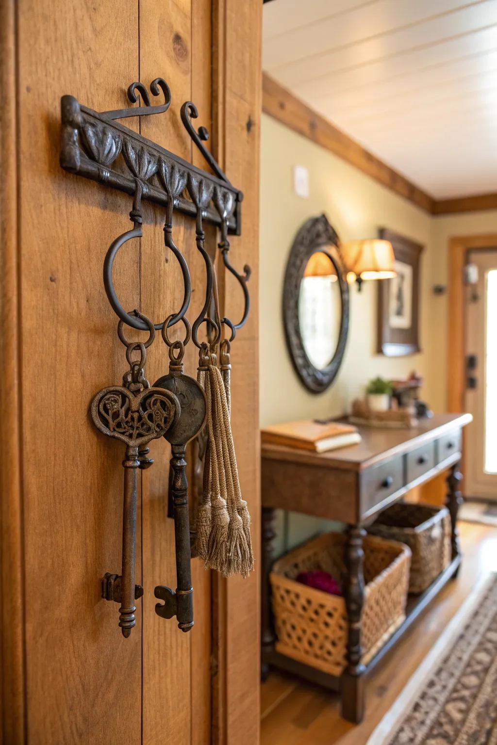 A personalized key rack that keeps you organized.