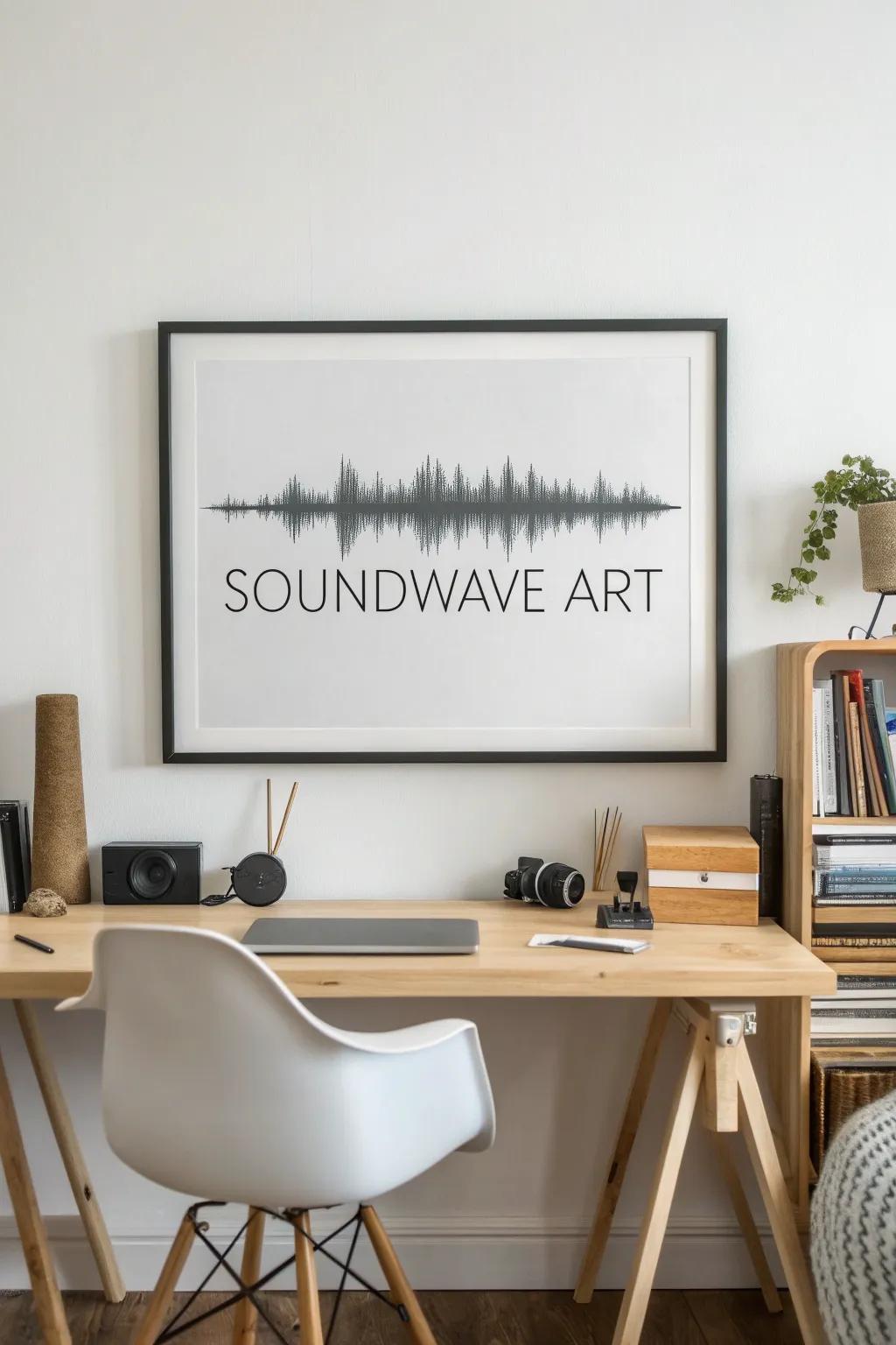 Preserve memories with personalized soundwave art.