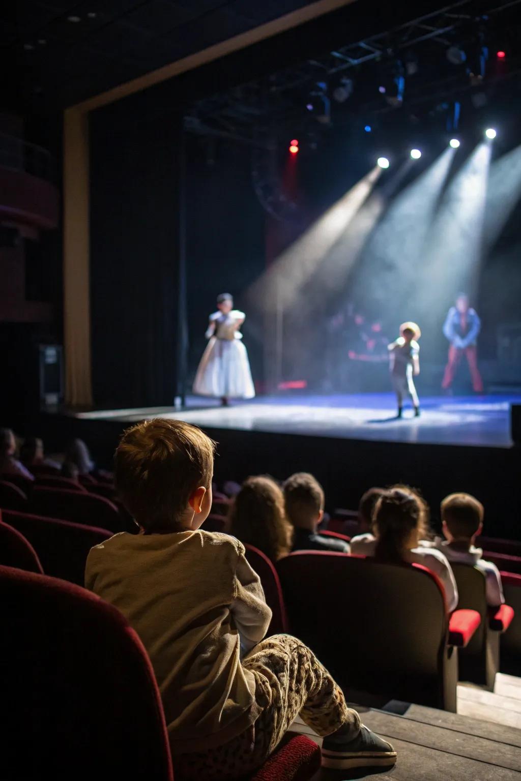 The magic of theater captivating young audiences.