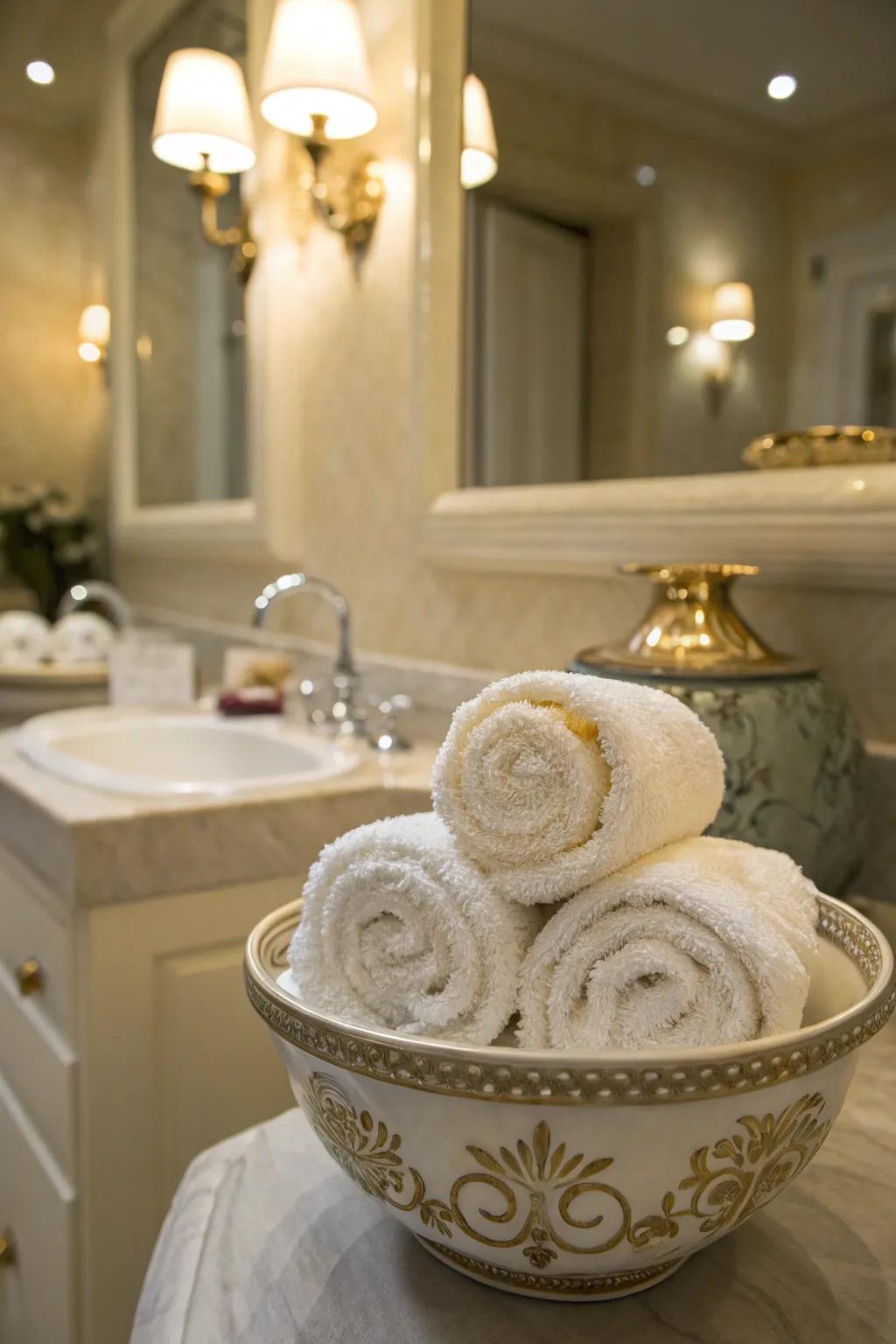 Petite Rolls Adding a Delicate Touch to Powder Rooms